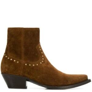 Saint Laurent Lukas Stud Boot In Land